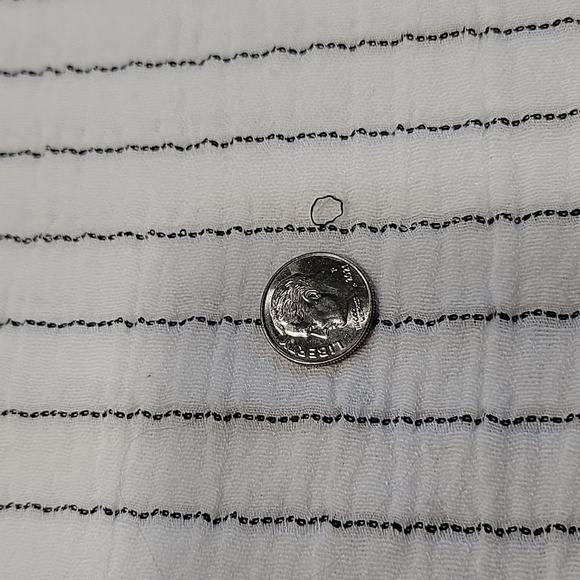 Joie (Size M) Striped Pattern Gauze High Smocked Waistband Wide Leg Pants - Picture 13 of 15